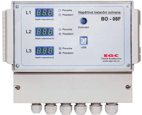 BO-08F - napěťová balanční ochrana pro vazební filtry vysílačů HDO